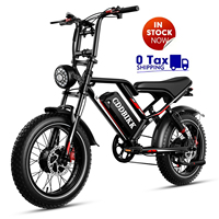 Vélo électrique à pneus larges S8 de 20 pouces avec moteur arrière et batterie au lithium 250W, vélo électrique sportif urbain 48V V20 pour l'Europe, double moteur