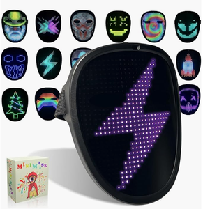 Cử chỉ cảm biến có thể sạc lại màn hình ánh sáng lên Halloween đồ chơi trẻ em mặt chuyển đổi dẫn mặt nạ cho trẻ em Trang Phục Cosplay Đảng - Product Image 3