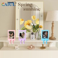 Cadre photo rectangulaire en PP de 3 pouces, style kopo, design anthropomorphe à petits pieds, personnalisable, créatif, DIY, pour Instax Mini