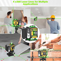 Laser Verde Autolivellante Professionale Industriale Fai-da-te a 16 Linee 360° Orizzontali/Verticali con Batteria Li-Ion e Garanzia di 1 Anno