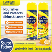 Cire en spray Lemon pour l'entretien des meubles 450 ml – Polish pour bois massif, sols, canapés, tables