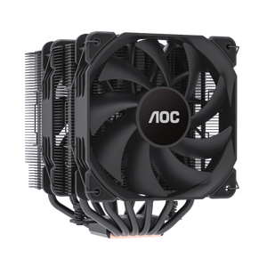 Aoc T65 refroidisseur de processeur à double tour à Dissipation thermique élevée 220 W <span class=keywords><strong>6</strong></span> caloducs en cuivre pur PWM fonctionnement silencieux 84 ailettes en aluminium 940g - Product Image 2