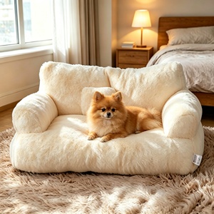 Pet Sofa Luxury for Small Dogs & <b>Cats</b> Solid Pearl Cotton Oxford Cloth Anti-Slip PP Cotton Sponge Soft Modern Comfortable - Product Image 3
