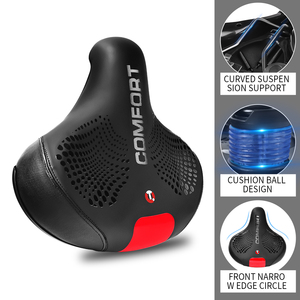 Sillín de Bicicleta Más Vendido, Asiento de Bicicleta Ancho de Espuma Viscoelástica, Sillín Cómodo para Bicicletas de Montaña y Carretera, Precio de Fábrica, Suministro OEM - Product Image 2