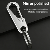 Men's Stainless Steel Electronic Key Finder Car Keychain Creative Design Hardness Corrosion Resistance Wear Resistance Metal