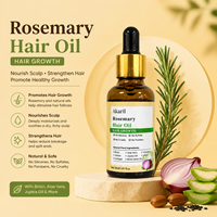 Akaril Minyak Rambut Rosemary Pertumbuhan Rambut Biotin Bawang Hitam Kolagen Penguat Folikel Merevitalisasi Lebih Tebal Lebih Lebat 30ml
