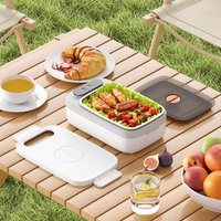 Boîte à lunch isotherme portable sans fil de 1000 ml, alimentée par USB, avec affichage numérique LED automatique, fonction minuterie, utilisation en voiture et en extérieur