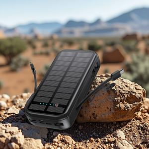 Cargador Solar de Emergencia para Exteriores, 16000mAh PD20W, Batería Externa Multifunción de Gran Capacidad con Cable Integrado - Product Image 3