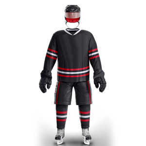 Uniforme de hockey sur glace personnalisé OEM, impression par transfert thermique, uniforme d'équipe en Spandex/Polyester haute performance, design gratuit, numéros offerts - Product Image 4