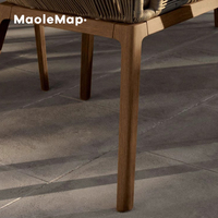 Chaises de café nordiques table basse meubles en bois modernes table à manger rotin jardin chaises en osier ensemble de meubles de patio
