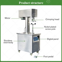 Bouchon de cosse de manivelle joint de gâteau sous vide utilisé sertisseuse de boissons boîte de conserve Ryseal fermeture scellée fer peut Machine pour canette