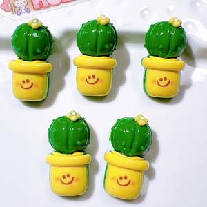 Adornos de Resina de <span class=keywords><strong>Cactus</strong></span>, Flor Verde, Planta Suculenta, Decoración DIY para Fundas de Teléfono y Pinzas para el Cabello - Product Image 6