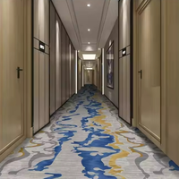 Antidérapant luxe 5 étoiles hôtel couloir Axminster couloir tapis mur à mur couleur fluorescente antiparasitaire imprimé tapis