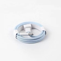 Tressage en nylon plaqué or câble de données USB 2.0 pd 60w câble de charge usb-c à usb-c câble de charge rapide type c