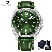Montre-bracelet mécanique Pagani Design PD-1820 1820 en acier inoxydable et cuir, lumineuse, étanche, automatique pour homme, Reloj