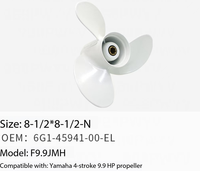 Hélices hors-bord en aluminium pour bateaux quatre temps de 9,9 CV – Nouvelle hélice Yamaha 8 1/2X8 1/2-N 6G1-45941-00-EL Essentielle