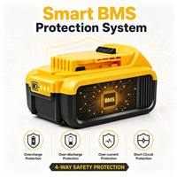بطارية ليثيوم أيون 21 فولت بديلة لأدوات DeWalt الكهربائية اللاسلكية طرازات DCB180 DCB181 DCB182 DCB183 DCB184 DCB185 DCB200