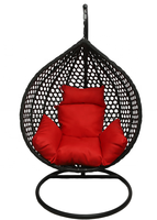 Fauteuil suspendu en rotin PE avec coussin imperméable pour extérieur, mobilier de jardin, siège 1 personne, pour jardin, parc, chambre, patio