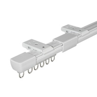Rails de rideaux extensibles sur mesure, montage au plafond ou au mur, rail simple, glissière silencieuse pour chambre d'hôtel de luxe