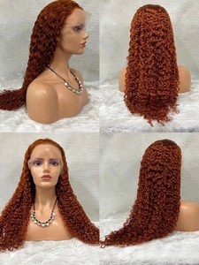 Peluca de Cabello Brasileño con Frente de Encaje 13x4, Color Rojo Vino Borgoña 99J, 18 Pulgadas, Ondulado Profundo, Pre-Desplumada, para Mujeres Negras, Venta al Por Mayor - Product Image 2
