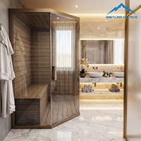 Sauna de Hemlock OEM para 2 Personas, Panel Táctil Inteligente, Lista para Marca Privada, Certificación CE/ETL, Empaque Plano para Distribuidores Globales