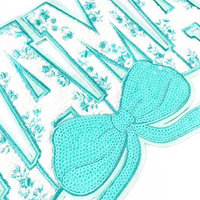 Produit le plus vendu Mama Sequin Chenille Varsity Letter Patchs brodés personnalisés thermocollants pour vêtements et chapeaux