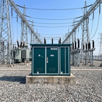 Station de charge EV compacte extérieure à trois postes de distribution 11kV 10kV 6kV 480V 50Hz avec transformateur intégré et appareillage de commutation pour PV solaire