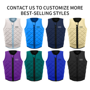 Logotipo personalizado Wakeboard impacto chaleco salvavidas adultos hombres mujeres natación chaleco salvavidas PVC espuma canotaje Rafting PFD neopreno chaleco salvavidas - Product Image 4