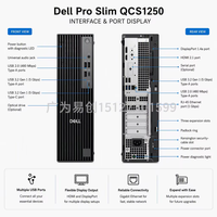 Nuevo en Stock: Dell Pro Slim QCS1250 SFF, 13ª Generación Core I3 I5 I7, 8GB 16GB RAM DDR5, 512GB 1TB SSD, PC de Escritorio para Negocios, Oficina y Escuela