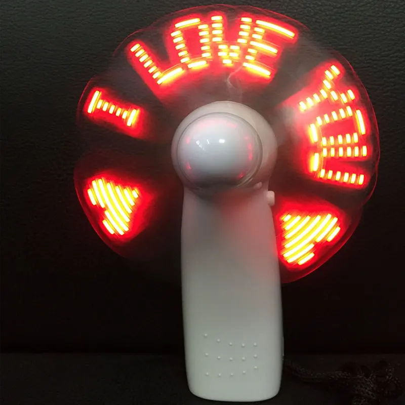 Miniventilador de mano con luz nocturna para el Día de San Valentín, dispositivo de ventilación de personajes, Led Flexible, productos promocional, ideas para regalo, 2023, con mensaje led