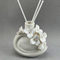 Creative Exquisit Sola Céramique Fleur Aroma Reed Diffuseur pour Maison Salon Encens Aromathérapie-Fait Main Naturel Parfumé