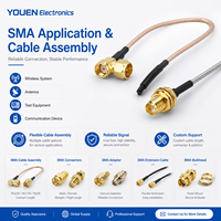 Adaptateur coaxial RF femelle-femelle version subminiature pour extension de câble RF