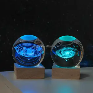 Настольная Светодиодная лампа с 3D-кристаллами