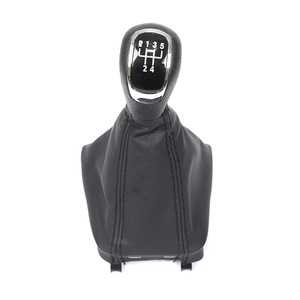Couvre-poignée de levier de vitesse Skoda en cuir, 5 ou 6 vitesses, boîte de vitesses manuelle, accessoire de voiture - Product Image 2