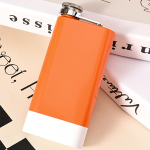 도매 5 온스 무광택 304 스테인레스 스틸 플랫 바닥 사각 와인 병 직사각형 모양의 엉덩이 플라스크 - Product Image 4