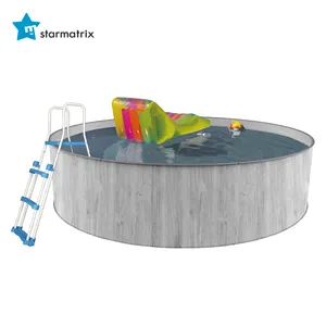 STARMATRIX stahlwandpool飞溅池地上成人儿童家庭钢墙游泳池，带防紫外线聚氯乙烯衬里