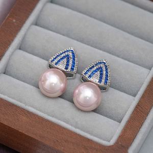 Elegant High Quality Gold Plated Zircon <b>Stud</b> Earrings for Women Princess Cut Gift <b>Small</b> Sweet Wholesale Design - Product Image 6