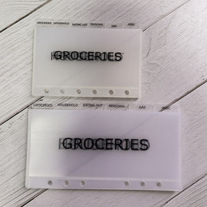 El mejor revisado Reutilizable Flexible Frost Plástico transparente Prefabricado A6 Carpeta de presupuesto con pestañas Divisor Bolsa de dinero personalizada <span class=keywords><strong>6</strong></span> Tab Sobre de efectivo - Product Image 4