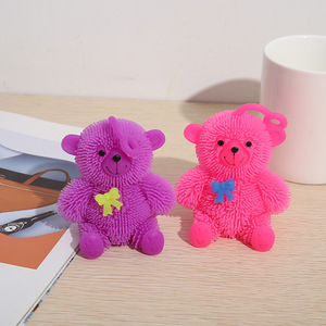 ตุ๊กตาหมียางนุ่มแบบเป่าลม มีไฟกระพริบ บีบเล่นคลายเครียด ของเล่นบีบระบายอารมณ์ - Product Image 4