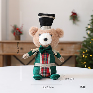 Teddy Bear Figurine <b>Christmas</b> Plush Toy <b>Christmas</b> <b>Decoration</b> Scalable Teddy Bear Doll Figurine - Product Image 6