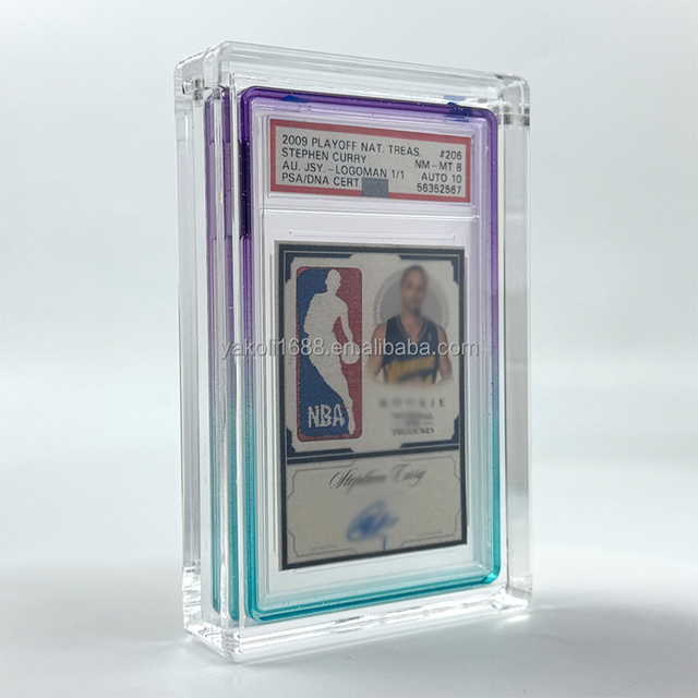 YKL Magnet Acrylic Graded Card Collectible Slab Display Case With UV Resistant Blocking Lid Slab Guard Holder for PSA TCG Cards