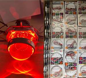 TAOCHIS-faros de guía óptica con anillo LED automático, 2 cables con ojos de demonio de color blanco, readaptación personalizada, conversión de faros - Product Image 5