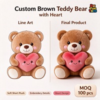 Ours en peluche personnalisé avec logo d'entreprise et vêtements, création de votre propre design