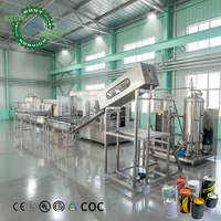 Máquina de Llenado de Latas Isobarica 2 en 1 de Bajo Contenido de Oxígeno, 15000 CPH, Sistema de Enlatado Automático de 30 Cabezales para Cervecería