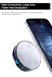 Honcam พัดลมหม้อน้ำโทรศัพท์มือถือที่มีประสิทธิภาพควบคุมอุณหภูมิทำให้โทรศัพท์เต็มไปด้วยเลือดคูลเลอร์คุณภาพสูง - Product Image 5