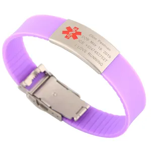 Pols Id Elite Armband Met Siliconen Band En Horloge-Stijl Gesp