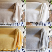 Fabricant de couvertures de canapé ODM OEM, couverture de canapé en microfibre haut de gamme, couverture en coton texturé pour cadeau