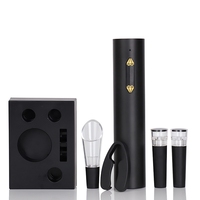 Oplaadbare kurkentrekker 6-delige vacuüm wijnstopper wijn schenker folie snijder 6-in-1 wijnaccessoires set beste cadeauset met opbergruimte