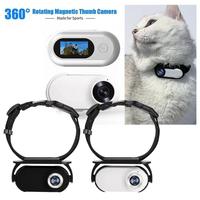 Cámara para Mascotas con Collar, Cámara de Acción Ligera de 0.96 Pulgadas, 1080P HD, Recargable, Gran Angular para Exteriores, Graba Video