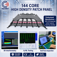 Kexint 1U High Density 144 Core MTP MPO to LC Fiber Optic Patch Panel, Slide-Out Type Rack Mount ODF for Data Center Cabling